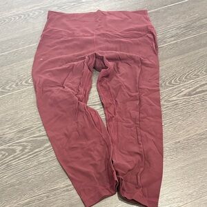 Lululemon Burgundy Leggings Capri Size 10